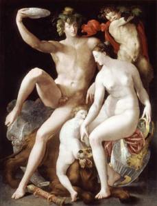 ROSSO Foriento, Bacchus, Venus et l'Amour, v 1531, Huile sur toile, 209,5X161,5CM, Luxembourg.