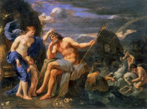 PERRIER, Vénus vient prier Neptune d'être favorable à Enée, huile sur toile, 98 x 133 cm, musée d'Epinal